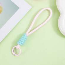 1pc Custom Keychain, Color-Block Keychain, Can Be Customized With Name, Slogan, Or Date, Suitable For Birthdays, Valentine's Day, Anniversaries, Gifts, And Everyday Use. Keychain And Bag Accessories, Customizable Personalized Bag Charms, Keychain Bag Decorations, Minimalist Style Phone Strap Pendants - Multicolor - View 9