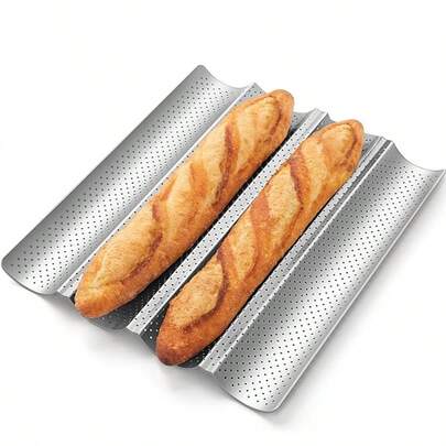 法棍面包烤盘，优质不粘穿孔法棍面包烤盘，适用于烘焙法式面包、酸面包、意式面包，完美打造酥脆金棕色外皮，多种规格可选。