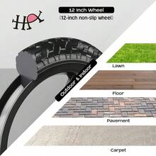 Bicicleta de equilibrio para niños de 24 meses a 5 años sin necesidad de herramientas ajuste de asiento y manubrio de 12 pulgadas el mejor regalo para niños de 2 a 5 años - negro - Ver 4