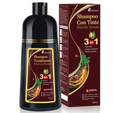 KAISASA Hair Dye, 500ml (16.9 Fl Oz), Is Unisex And Functions As A Long-Lasting 3-In-1 Shampoo And Toner, Effectively Covering Gray Hair. It Contains Ginseng, Ginger, Black Sesame, And Other Extracts For Hair Care, Making It Suitable For All Hair Types. - 深棕色 - 查看 12