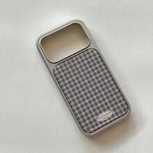 Soft & Cute Retro Plaid Phone Case Compatible With IPhone 17 Pro Max, 17, 16 Pro, 15 PM, 13, 14 Pro, Full Coverage Anti-Drop Korean Style