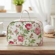 Cubierta para tostadora con asa, con estampado floral, cubiertas para máquinas de pan, cubiertas lindas para pequeños electrodomésticos de cocina - Caqui oscuro - Ver 2