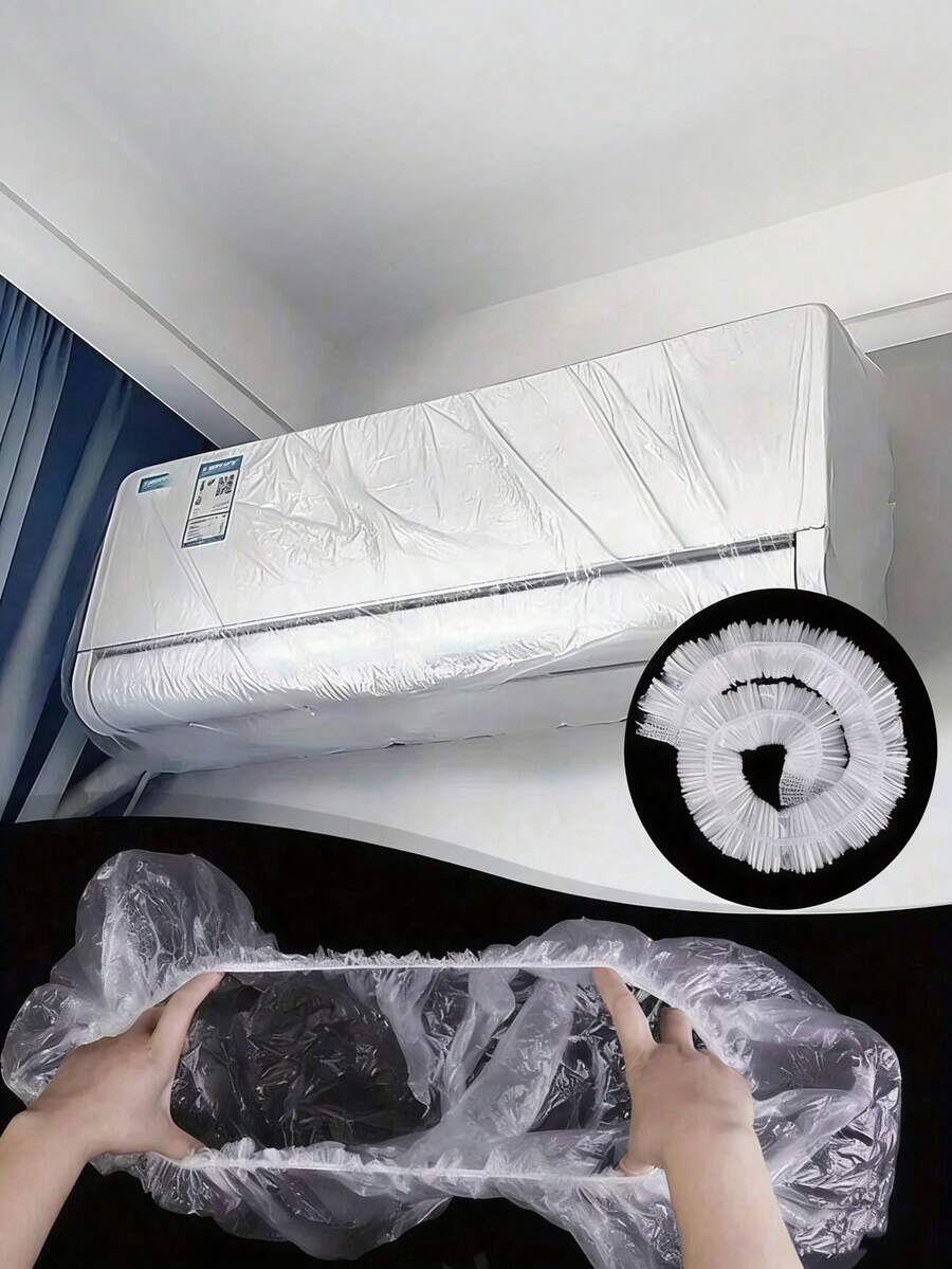 10pcs/20pcs/50pcs/100pcs Transparent Dust Cover, Full Coverage Dust Cover, Suitable For Hanging Air Conditioner, Electric Fan, Oven And Other Small Home Appliances - Clear - View 1