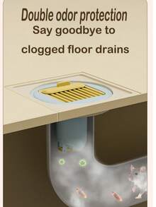 Colador de peine, núcleo de drenaje de piso antiolores, inserto universal para baño, accesorio desodorizante anti-reflujo para drenaje de cabello con tapa sellada - Multicolor - Ver 5