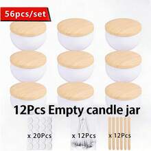 Bộ 46 hũ đựng nến sáp cao cấp kèm nắp an toàn - Hộp tròn tự làm dùng để làm nến, thủ công mỹ nghệ và lưu trữ nhiều vật dụng khác. Món quà hoàn hảo cho phụ nữ, bạn gái, mùa đông, ngày Valentine, trang trí năm mới, trang trí phòng và những món quà thú vị. - Nhiều màu - Xem 11