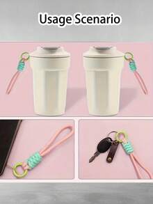 1pc Custom Keychain, Color-Block Keychain, Can Be Customized With Name, Slogan, Or Date, Suitable For Birthdays, Valentine's Day, Anniversaries, Gifts, And Everyday Use. Keychain And Bag Accessories, Customizable Personalized Bag Charms, Keychain Bag Decorations, Minimalist Style Phone Strap Pendants - Multicolor - View 7