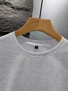 女士休闲短袖圆领T恤 - 印花图案，面料柔软舒适，可机洗，夏季上衣 - 淺花灰 - 查看 7