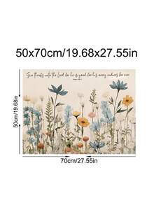 1pc Christian Scripture Wall Art, Psalm 136:1 Bible Verse Wildflower Rustic Religious Poster, Suitable For Bedroom,Living Room,Kitchen,Wall Arts,Wall Decor,Home Decor,Room Decor, Canvas Wall Art, Posters, Wall Art With Frame, Optional Frame ﻿ ﻿ - Multicolor - View 20