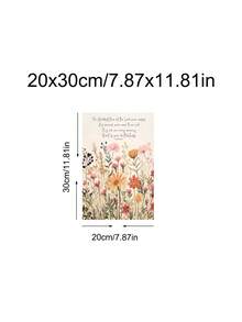 1pc Christian Scripture Wall Art, Psalm 136:1 Bible Verse Wildflower Rustic Religious Poster, Suitable For Bedroom,Living Room,Kitchen,Wall Arts,Wall Decor,Home Decor,Room Decor, Canvas Wall Art, Posters, Wall Art With Frame, Optional Frame ﻿ ﻿ - Multicolor - View 24