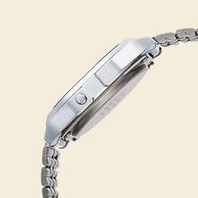 Casio 卡西欧男士经典复古运动腕表 A159WA-N1，黑色表盘，不锈钢表带，日期显示，休闲配饰，男士礼物 - 黑色 - 查看 9