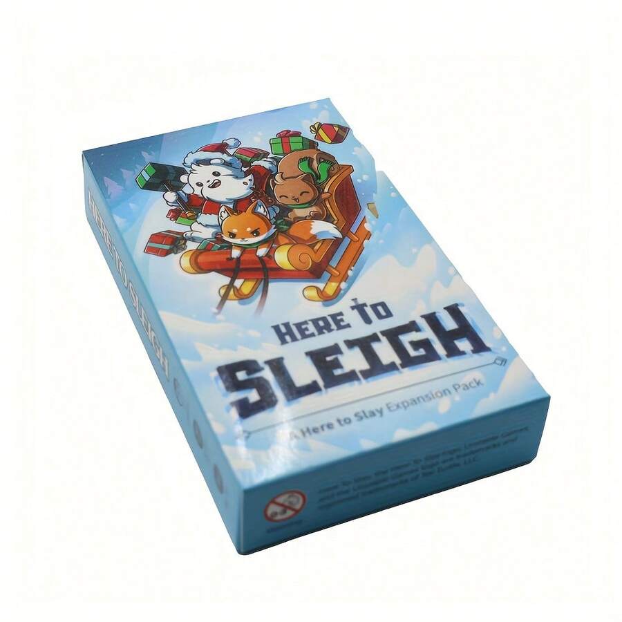 "Here To Sleigh: Here To Stay Expansion Pack, Holiday-Themed Card Game Expansion, Adds Festive Content (Sleigh-Themed Cards/Challenges) To Base Game, Ideal For Game Nights, Holiday Gatherings & Hobby Enthusiasts Seeking Seasonal, Fun Add-Ons For Group Entertainment" - Multicolor - View 1