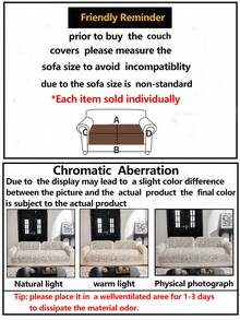 1pc Luxury Chenille Sofa Cushion Cover, Modern Minimalist Fashion Dust-Proof Anti-Slip Sofa Seat Pad, Washable, Suitable For Bedroom, Office, Living Room Combination, L-Shaped Sofa And 1/2/3/4 Seat Sofa, All Season - Beige - View 12