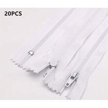 20pcs Mixed Color #3 Nylon Zippers, 7.87 Inch Closed Length, Suitable For DIY Handicraft Zippers, Can Be Used For Bags, Garments And Sewing Projects - 20 pcs - View 19