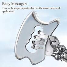 Large Stainless Steel Gua Sha Massage Tool - Gua Sha Massage Tool For Back, Legs, Arms, Upgraded Massage Tool - Silver - View 6