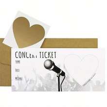 2/5张音乐会/音乐节刮刮卡 | 惊喜音乐门票 | 生日、婚礼和节日庆典的理想之选 | 纸质，英文 - 彩色 - 查看 5
