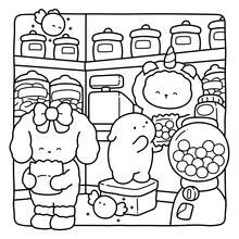 40 Pages 205gsm Sweet Moments Cute & Warm Coloring Book: Warm Self-Care Scenes Design (Rabbit Foot Soak, Puppy Pearl Milk Tea Date, And Cozy Resting Room Background) - Relaxing Coloring Pages For Adults And Teens - Heartwarming Valentine's Day/New Year Gift (For Girls) - Sweet Days - View 6