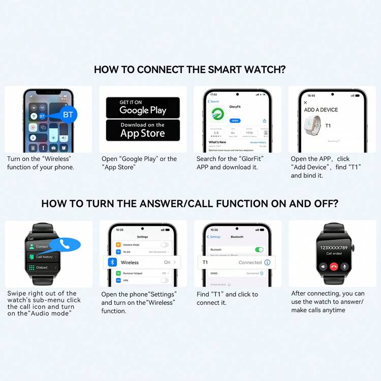 Hwagol Reloj inteligente unisex (compatible con llamadas/respuestas), rastreador de actividad física con talla grande de 100 modos deportivos, monitoreo del sueño y seguimiento de actividad, compatible con Android, batería de 230mAh - Rosa - Añade 9