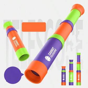 3-sektioners justerbart monokulärt teleskop, sött personligt utomhusutforskningsteleskop, slumpmässig färgkombination