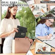 Cuaderno A5,Cuaderno Rayado,Cuaderno con Cierre Magnético, Cada Cuaderno Viene con 180 Hojas/360 Páginas,Piel Sintética Lisa,Apto Para Estudio,Trabajo,Regalo - negro - Ver 5