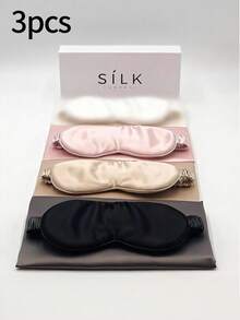 Luxury Silk Sleep Mask - Soft, Breathable, Dual-Sided Blackout With Embroidered Detail For Restful Sleep, Available In God, Red, And Black, Comfortable Sleepwear, Embroidered Craftsmanship - Multicolor - View 8