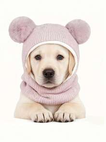 1顶舒适针织保暖宠物帽，适合中大型犬 - 彩色 - 查看 4