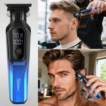 Hatteker 1个多功能电动理发器，带高速旋转刀片和数字显示屏