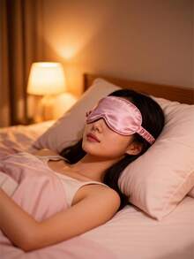 Luxury Silk Sleep Mask - Soft, Breathable, Dual-Sided Blackout With Embroidered Detail For Restful Sleep, Available In God, Red, And Black, Comfortable Sleepwear, Embroidered Craftsmanship - Multicolor - View 2