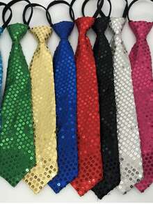 Sequin Drawstring, Solid Color Minimalist Zipper Drawstring, Suitable For Parties, Performances, And Other Occasions - Multicolor - View 2