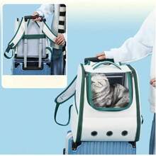 Backpack, Oxford Cloth Sided Opening with 3 - Sided Transparent, Portable Breathable Space Capsule Small Pet To. 5kg - 32 * 28 * 37CM - Gris + 32*28*37CM - Ver 8