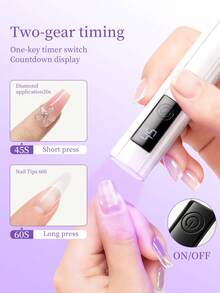 XEIJAYI 1pc Mini Rechargeable UV LED Nail Lamp With Stand, Suitable For Fast Drying Gel Nails, UV LED Gel Nail Polish Dryer, Nail Art Tools, Rechargeable Salon Equipment - White - View 4