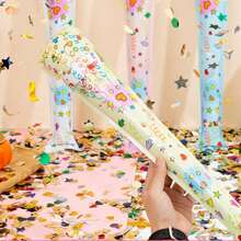 自动充气派对爆破器，生日婚礼新年拍照氛围道具，派对彩带炮，手持式氛围装置，氛围道具，高拍照率派对互动道具 - 彩色 - 查看 8