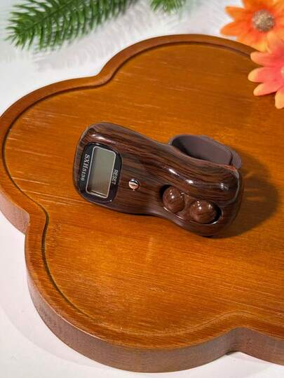 Adjustable Finger Ring Bead Counter, Battery Operated, Multi-Color, Mechanical Bead Counting, Suitable For Prayer, Home, Business Use, Portable Stress Relief Counting Device With Reset Button