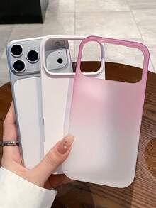 1pc Premium 2-In-1 Gradient Phone Case Compatible With IPhone 17 Pro Max 17 Pro Air 16 15 14 13 12 11 Pro Max Ombre Vibe Soft TPU Back Cover Matte Skin Feel - Pink - View 2