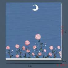 1-Piece Art Oil Painting Style Sticky Notes - Sky, Ocean, Flowers, And People, Square Paper Stickers, Suitable For Students, Offices, And Home Use, Perfect For Planners, Diaries, And Creative Projects - 彩色 - 查看 4