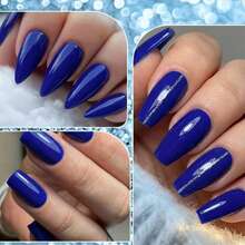 Classic Royal Blue Gel Nail Polish 7.5ml - Deep Navy Soak Off UV/LED Gel Varnish, High Gloss & Matte Finish For Winter Nail Art (No.048) - 藏蓝色 - 查看 2