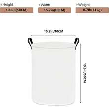 玩具箱、储物箱，适用于家居装饰、衣柜、儿童卧室、洗衣房、礼品篮 - 黑與白 - 查看 3