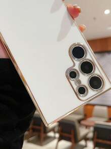 1 Gold Plated Business Light Luxury Glossy Plated Phone Case, Compatible With Apple, Galaxy And Other Series Of Phone Models