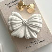 2pcs DIY Clay Molds, Bow-Knot Jewelry/Candle Storage Box, Gypsum Resin Molds, Butterfly Shaped Jewelry/Candle Silicone Molds - White - View 6