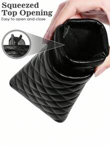 PU Glasses Case Double Layer Storage Bag For Glasses Phone & Accessories Storage Portable Sunglasses Pouch Holder Multi-Functional Glasses Protection Cover For Women And Men For School Office Travel Glasses Stand Travel Essentials Sleek Accessory Travel Accessories Back To School - Multicolor - View 7