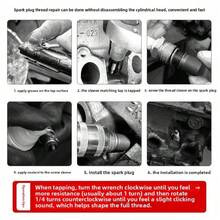 16X Spark Plug Rethread Kit Tool Spark Plug Spark Plug Repair Tap Tool Repair UK - Black - View 4