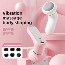 The Latest Portable Home Fat Pusher, Multi-Functional Beauty Massager, 5 Massage Heads, Handheld Portable Massager Effectively Relaws Muscles, Relives Stress, Burns Body And Abdominal Fat, Shapes A Good Body, The Best Choice For Home And Gift Selection, New Year's Day Gift - 粉色 - 查看 1