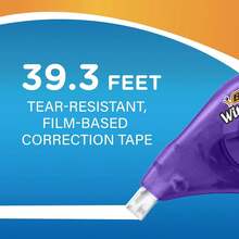 BIC Wite-Out Brand EZ Correct Correction Tape, 39.3 Feet, 2-Count Pack Of White Correction Tape, Fast, Clean And Easy To Use Tear-Resistant Tape Office Or School Supplies - 黑色 - 查看 4