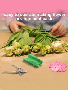 1pc Rose Thorn Remover, Flower Stem Leaves Thorn Stripper, Plastic Flower Stem Remover, Leaf Stripper, Stem Cutter, Portable Floral Gardening Tool, Suitable For Rose Leaf Stripper, Fresh Flower Cleaning Cutter, Used To Remove Leaves In Home Flower Shop Gardening Flower Arranging - Multicolor - View 5
