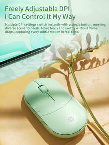 HP 惠普无线静音鼠标，电脑鼠标，游戏鼠标 - 符合人体工学的右手设计，2.4GHz 稳定连接 - 兼容台式机和笔记本电脑 - 淺綠色 - 查看 6