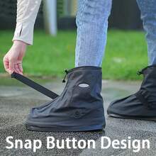 Universelle wasserdichte rutschfeste kurze Regenstiefelüberzüge für Erwachsene und Studenten, weißer PVC verstärkter, verschleißfester Überzug, hochelastischer Kordelzug + Reißverschlussdesign, Einmal-Klick An/Aus, Outdoor-Schutz bei Regen/Schnee, wiederverwendbar, handwaschbar, unverzichtbar für Pendler bei Regen, Studentenregenbekleidung, Isolierung, Galentines, Welpen, Karneval, Partydekorationen