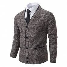 Men Sports Cardigans - 6631 Coffee - View 2