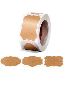 一套梅森罐标签礼品标签：自粘纸质，非常适合梅森罐、储物盒、调料罐等！三种不同图案可选，一卷300张贴纸。