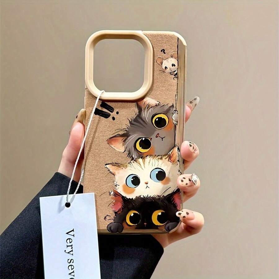 Un nuevo estuche de teléfono para gatos lindos de Halloween, completamente protector y resistente a los golpes, compatible con varios modelos de for , incluyendo 16, 15, 14 y 12.11 - Color mezclado 1-1037 - Ver 1