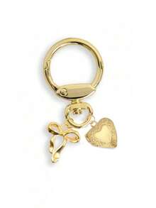 金属唇膏收纳包挂饰，带可替换不锈钢网袋 - 金银色包包挂饰，蝴蝶结和心形盒装饰唇膏盒钥匙扣，时尚唇膏和化妆品悬挂装饰，手提包和钱包的时尚挂件，便携式化妆配件，适合女性、女孩、爱美人士和送礼者，送给女性的礼物，母亲节礼物，生日礼物，送给朋友和老师的礼物，圣诞节，新年，情人节礼物 - 彩色 - 查看 12