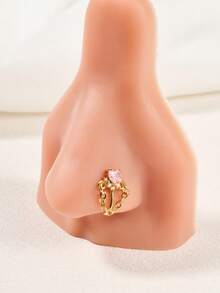 1 chiếc khuyên mũi giả kiểu Boho nhiều kiểu dáng dành cho nữ, mạ vàng, dạng kẹp, khuyên mũi giả đính đá CZ, không cần xỏ lỗ, trang sức quà tặng lễ hội, ngày Valentine. - Vàng - Xem 26